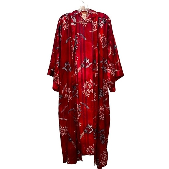 inner most Other - Inner Most vintage red and gray floral long rope with gold metallic accents